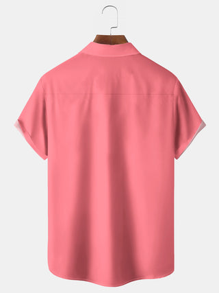 men's abstract print shirt back view