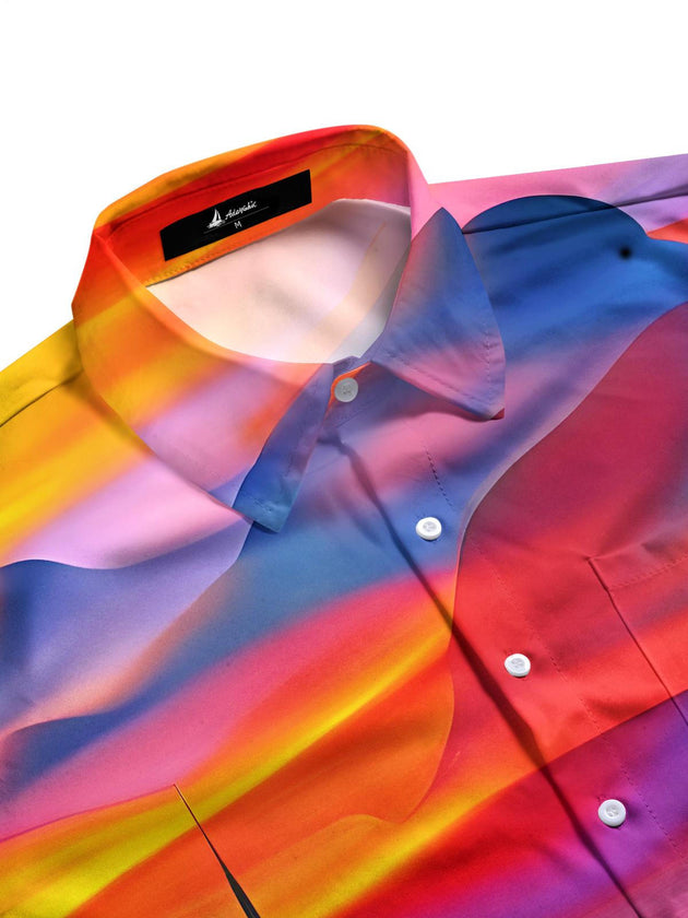 Men's aloha half sleeve pocket shirt side view