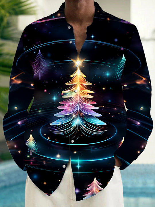 men's Christmas shirt front view holiday party