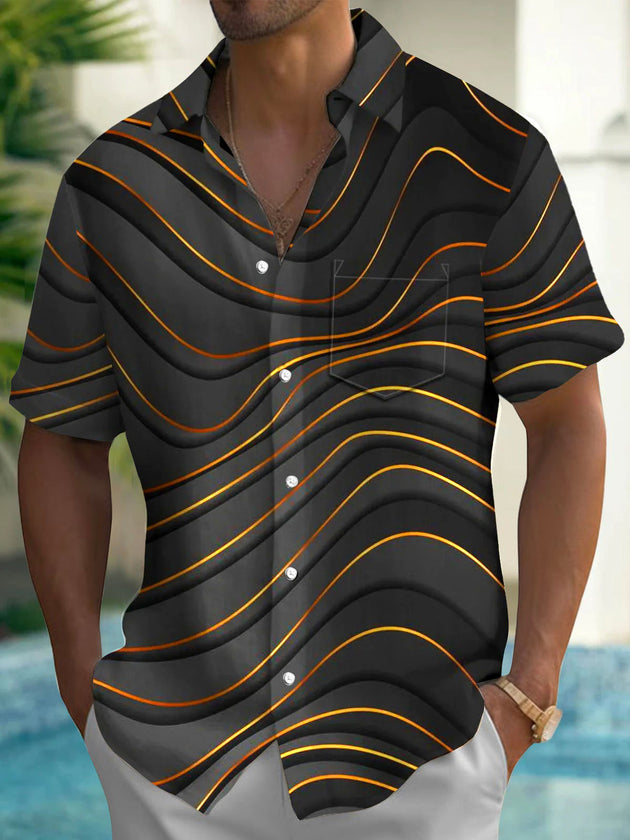men's patterned sweater shirt front view