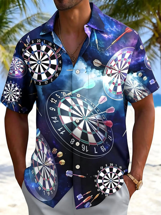 men's art print shirt front view