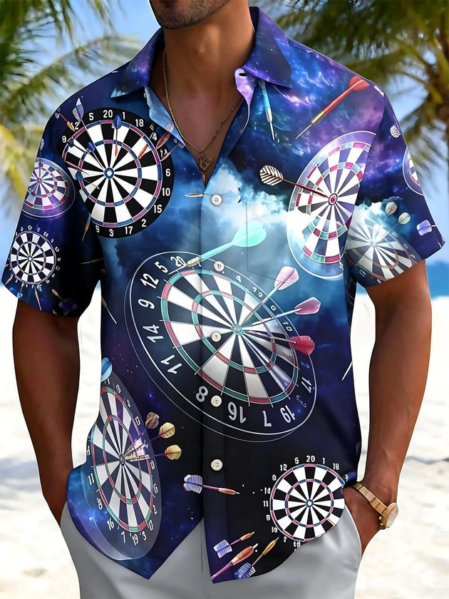 men's art print shirt front view
