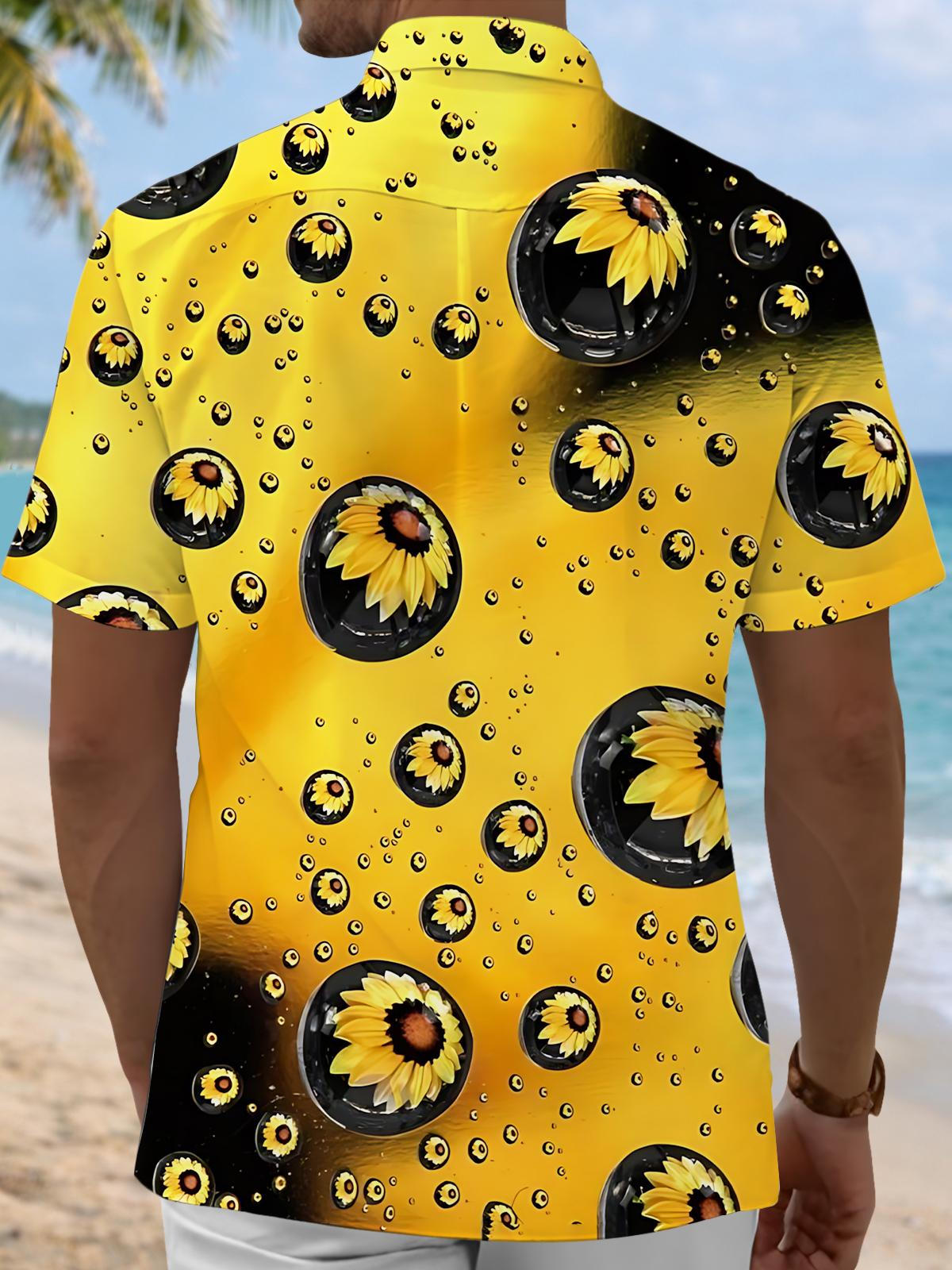 men's flower print shirt back view