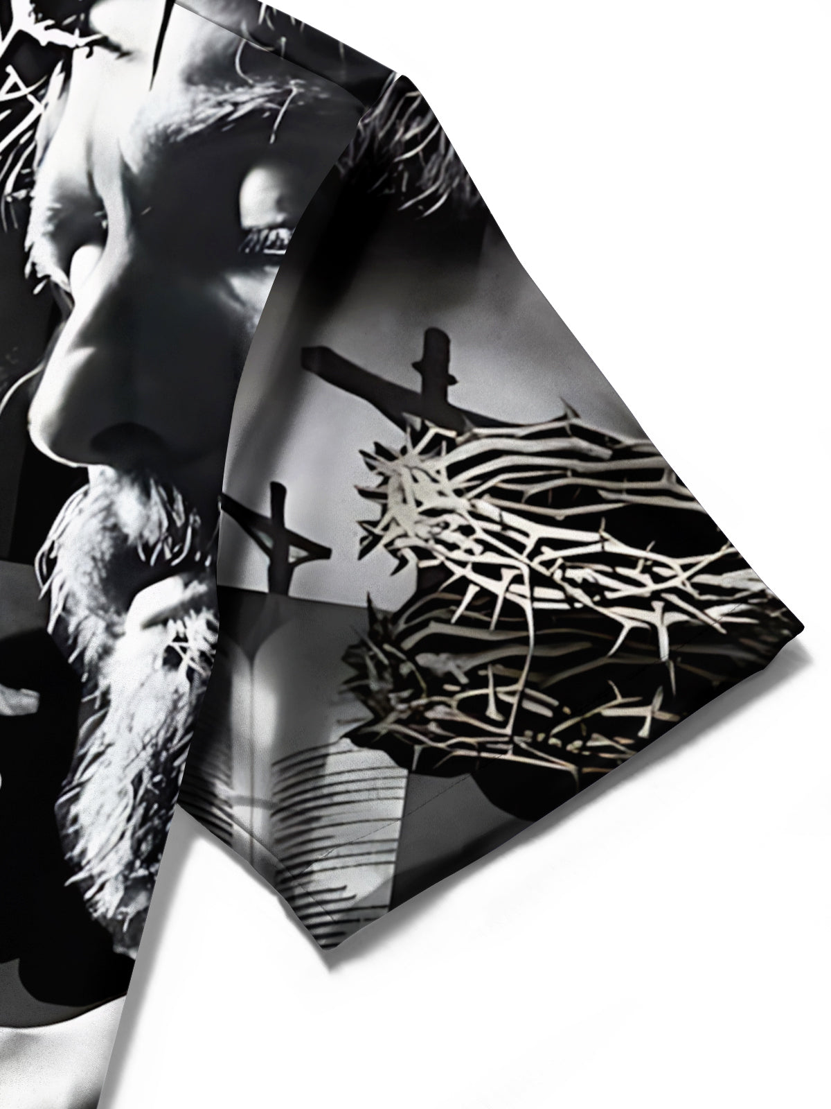 Christian Jesus Print Men's Pocket Short Sleeve Shirts