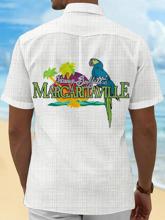 men's aloha shirt back view