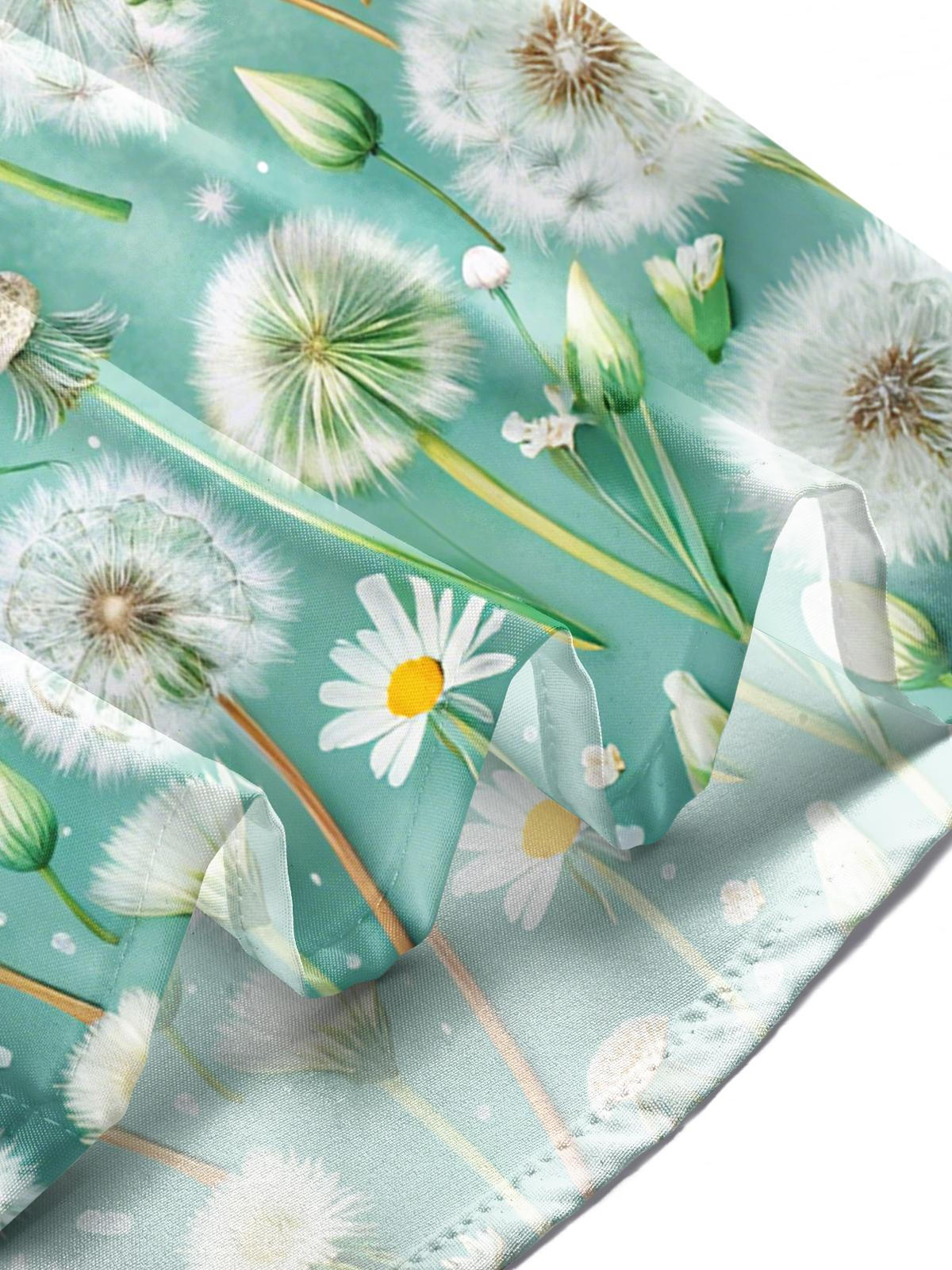 Dandelion Print Men's Pocket Short Sleeve Shirts