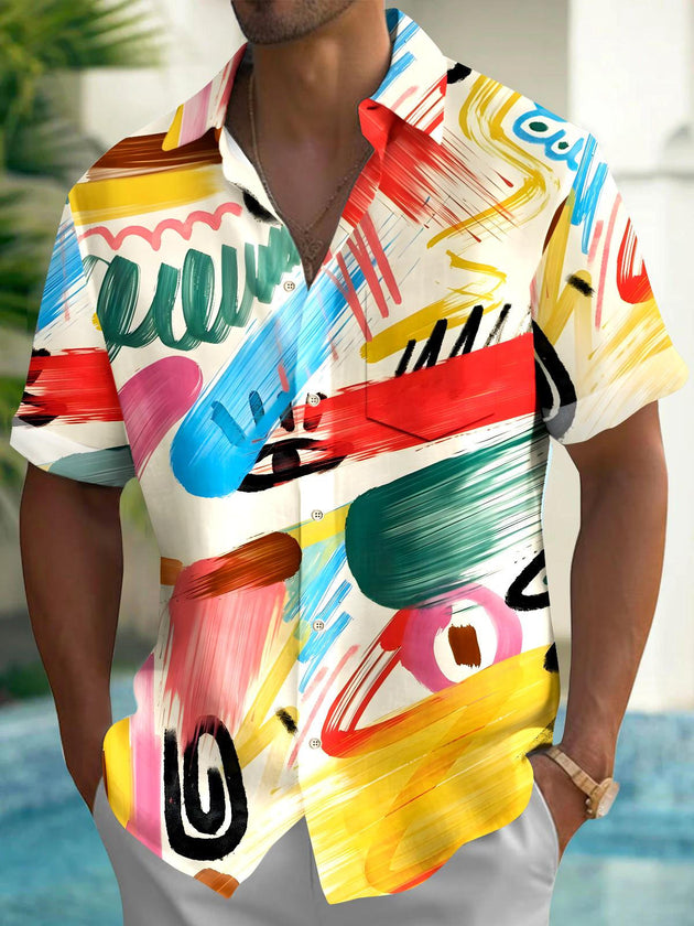 men's tie dye shirt front view