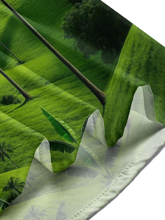 men's palm tree print shirt summer vacation