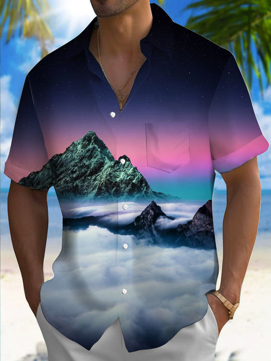men's patterned sweater shirt front view