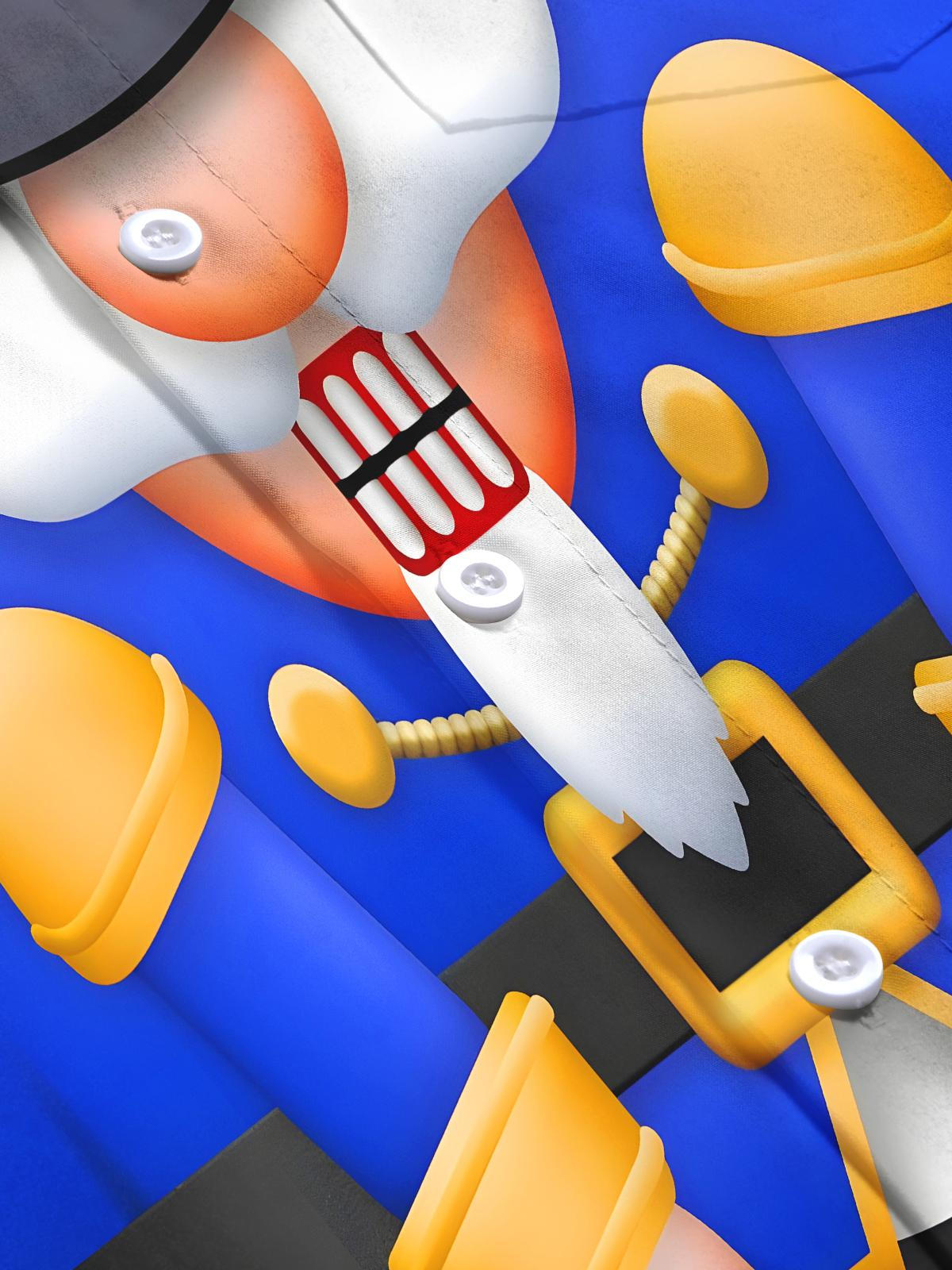 Fun Nutcracker Soldiers Men's Pocket Long Sleeve Shirts