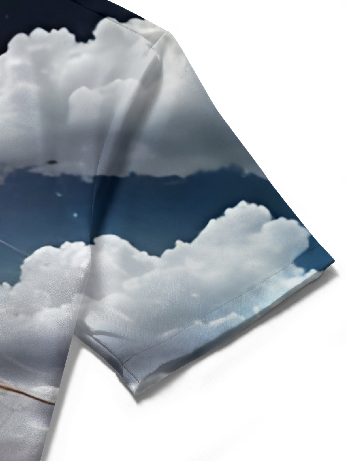 Ocean Mermaid Boat Print Men's Pocket Short Sleeve Shirts