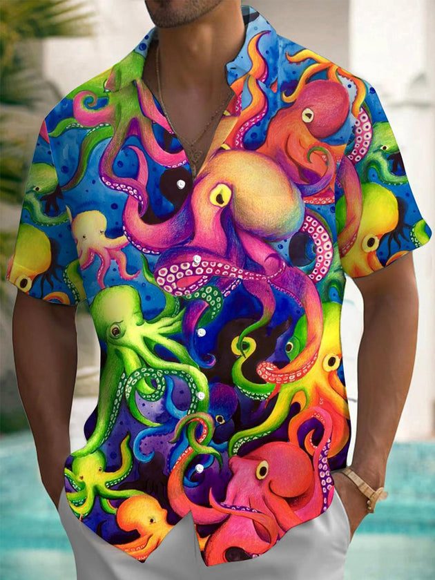 men's patterned sweater shirt front view