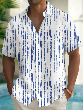men's abstract print shirt back view