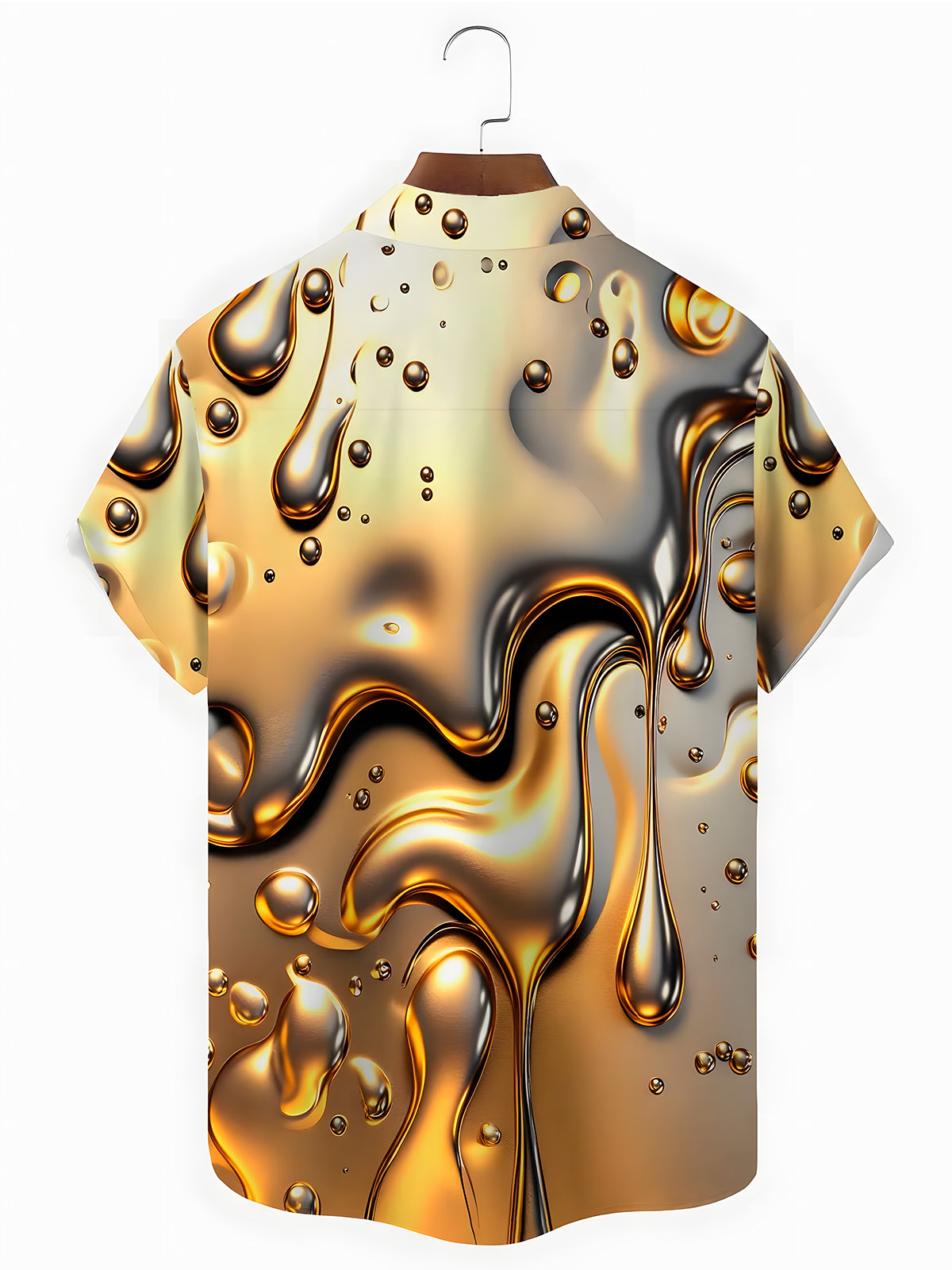 Abstract Water Drop Men's Pocket Short Sleeve Shirts