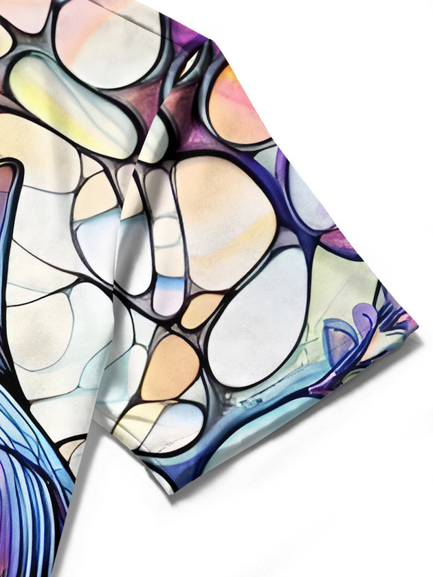 men's Hawaiian shirt close-up short sleeve