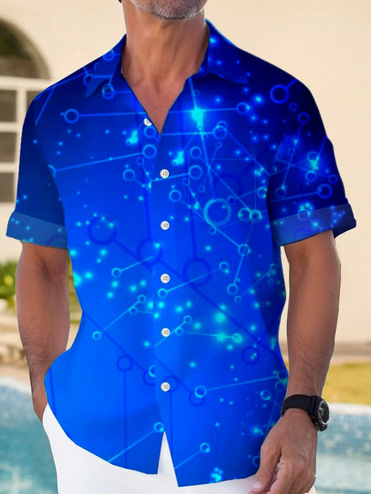 men's patterned sweater shirt front view