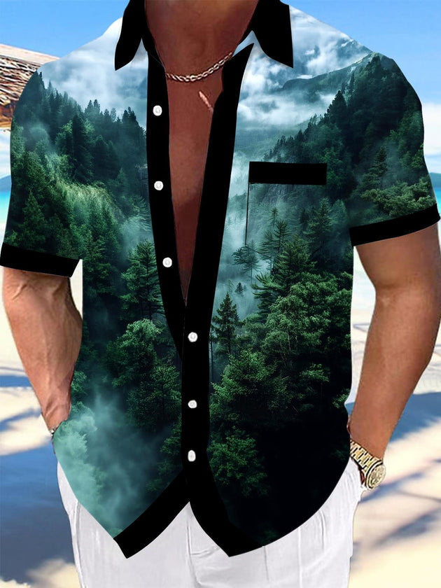 men's patterned sweater shirt front view