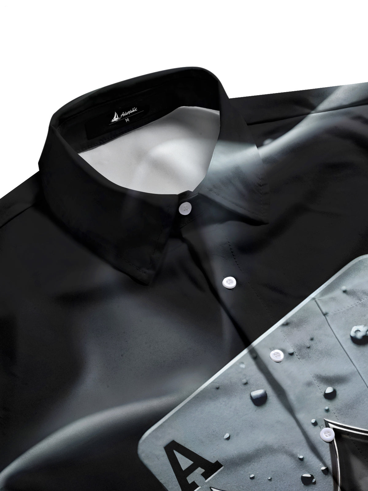 Poker Print Men's Pocket Short Sleeve Shirts