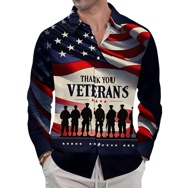 men's button up shirt Independence Day view 15