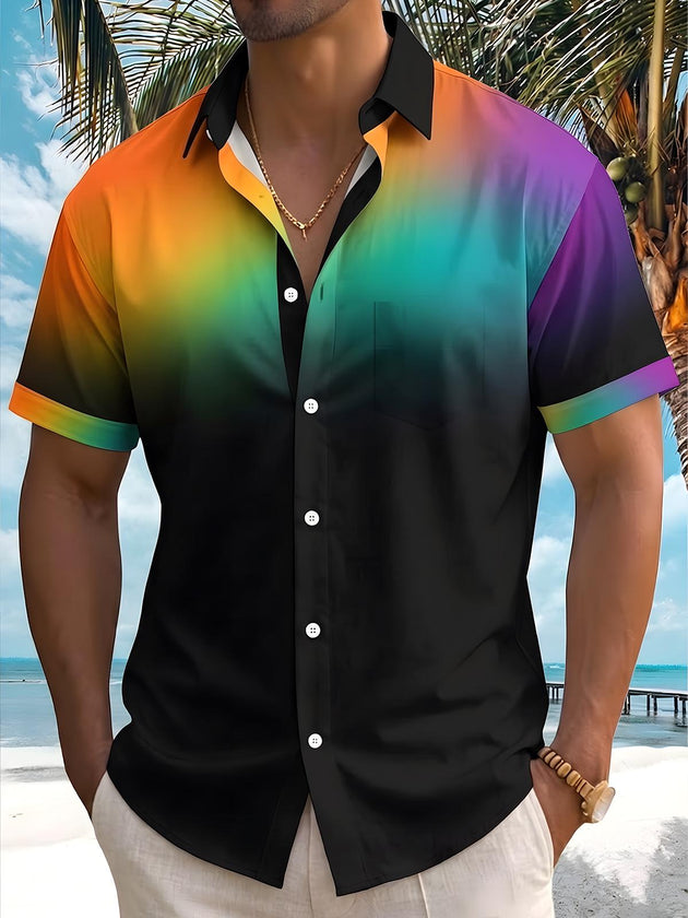 men's tie dye shirt front view