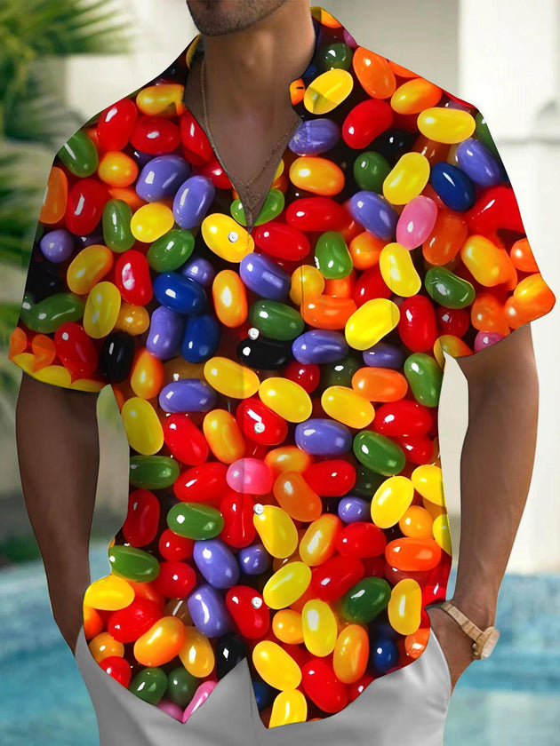 men's casual short sleeve shirt front view