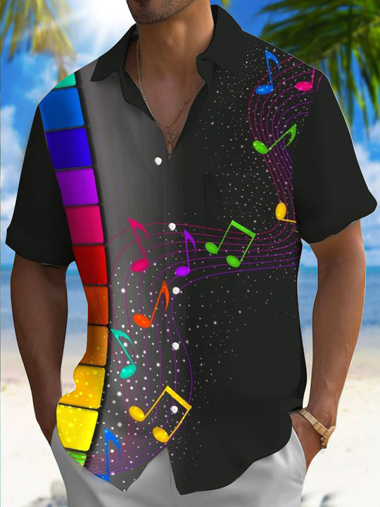 men's patterned sweater shirt front view