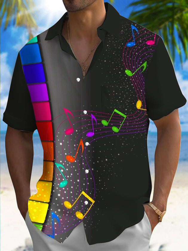 men's patterned sweater shirt front view