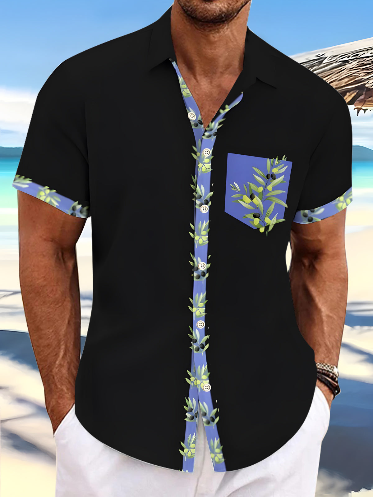 Leaf Men's Pocket Short Sleeve Shirts