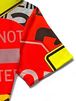 men's printed shirt close-up short sleeve