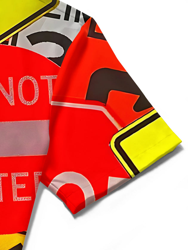 men's printed shirt close-up short sleeve