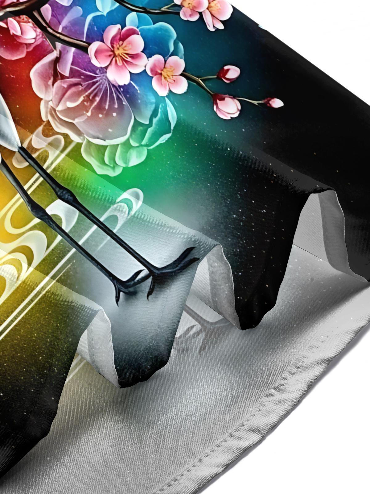 Crane Sakura Print Men's Pocket Short Sleeve Shirts