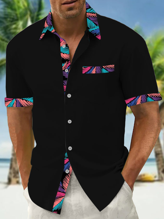 men's patterned sweater shirt front view