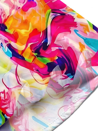 Colorful Abstract Tie-Dye Vortex Men's Pocket Short Sleeve Shirts