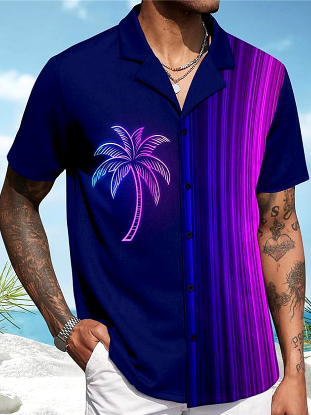 men's Hawaiian shirt front view tropical beach vacation