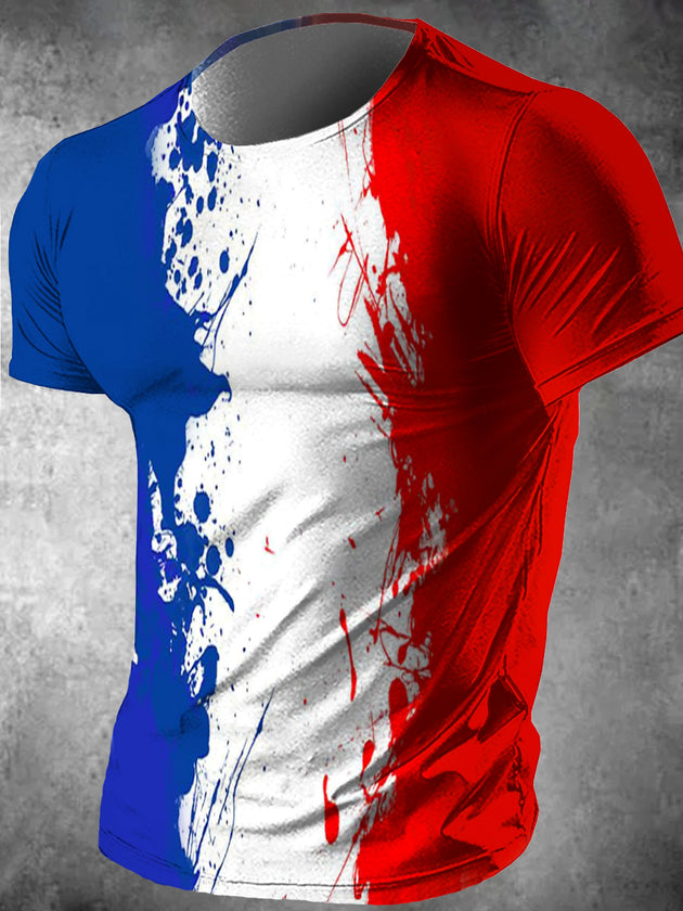 men's tie dye shirt front view Independence Day