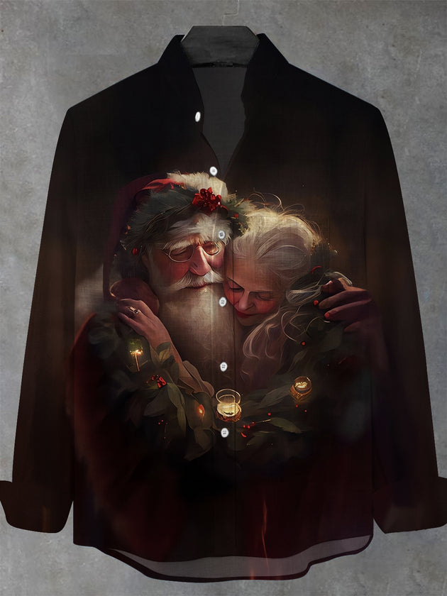 men's Christmas shirt front view holiday party