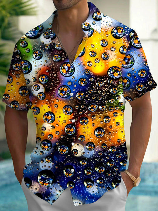 men's Hawaiian shirt front view tropical beach vacation