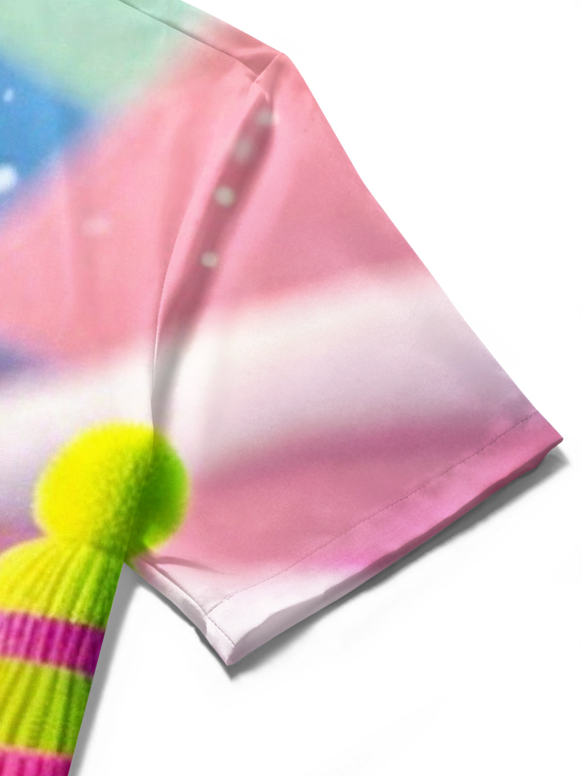 Snowman Print Men's Pocket Short Sleeve Shirts