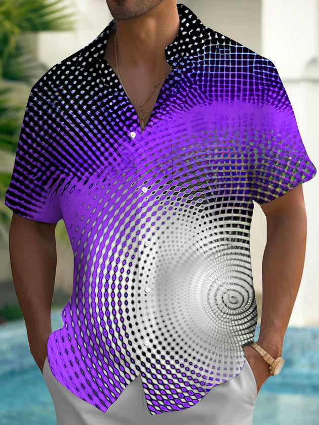 men's patterned sweater shirt front view