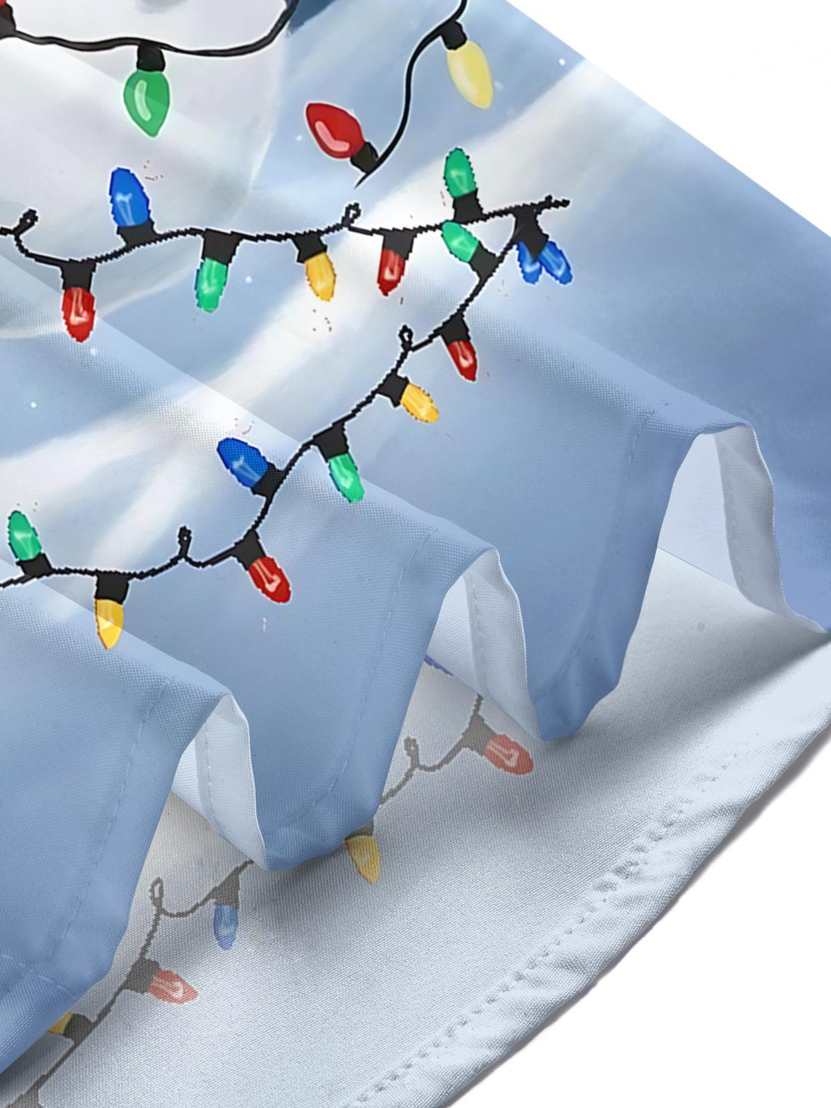 Snowman Light Print Men's Pocket Short Sleeve Shirts