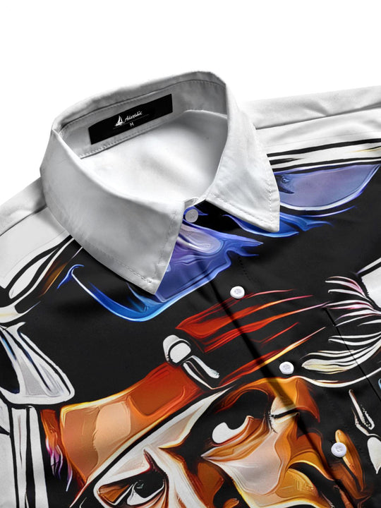 men's short sleeve shirt side view