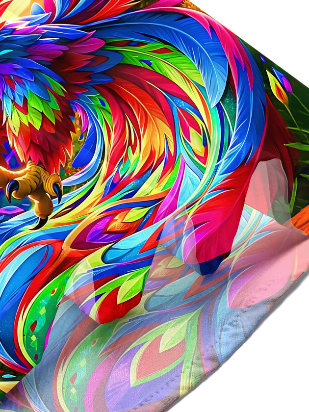 Art Colorful Sunset Eagle Men's Pocket Short Sleeve Shirts