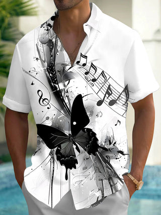 men's nature print shirt back view