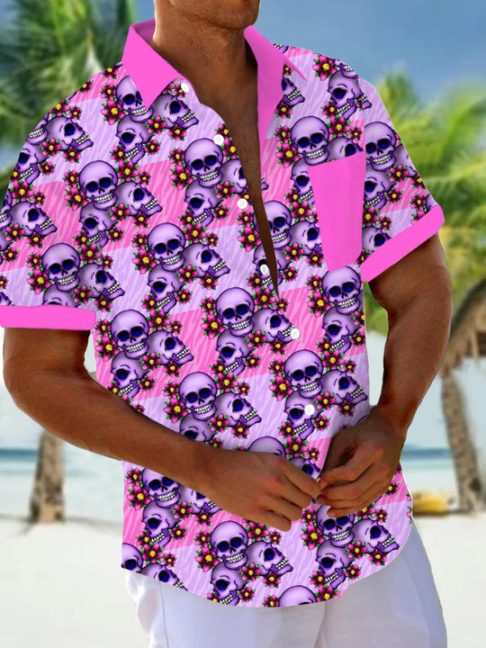 men's floral shirt front view