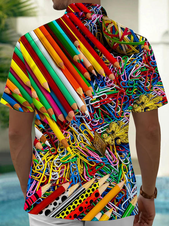 men's short sleeve shirt side view