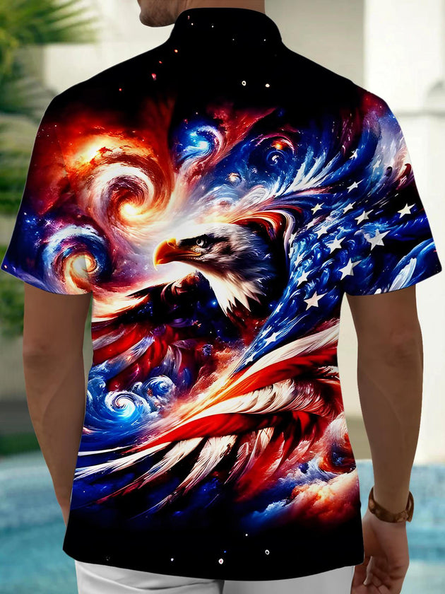 men's patriotic shirt back view
