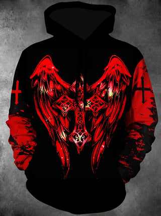 men's printed sweatshirt shirt back view