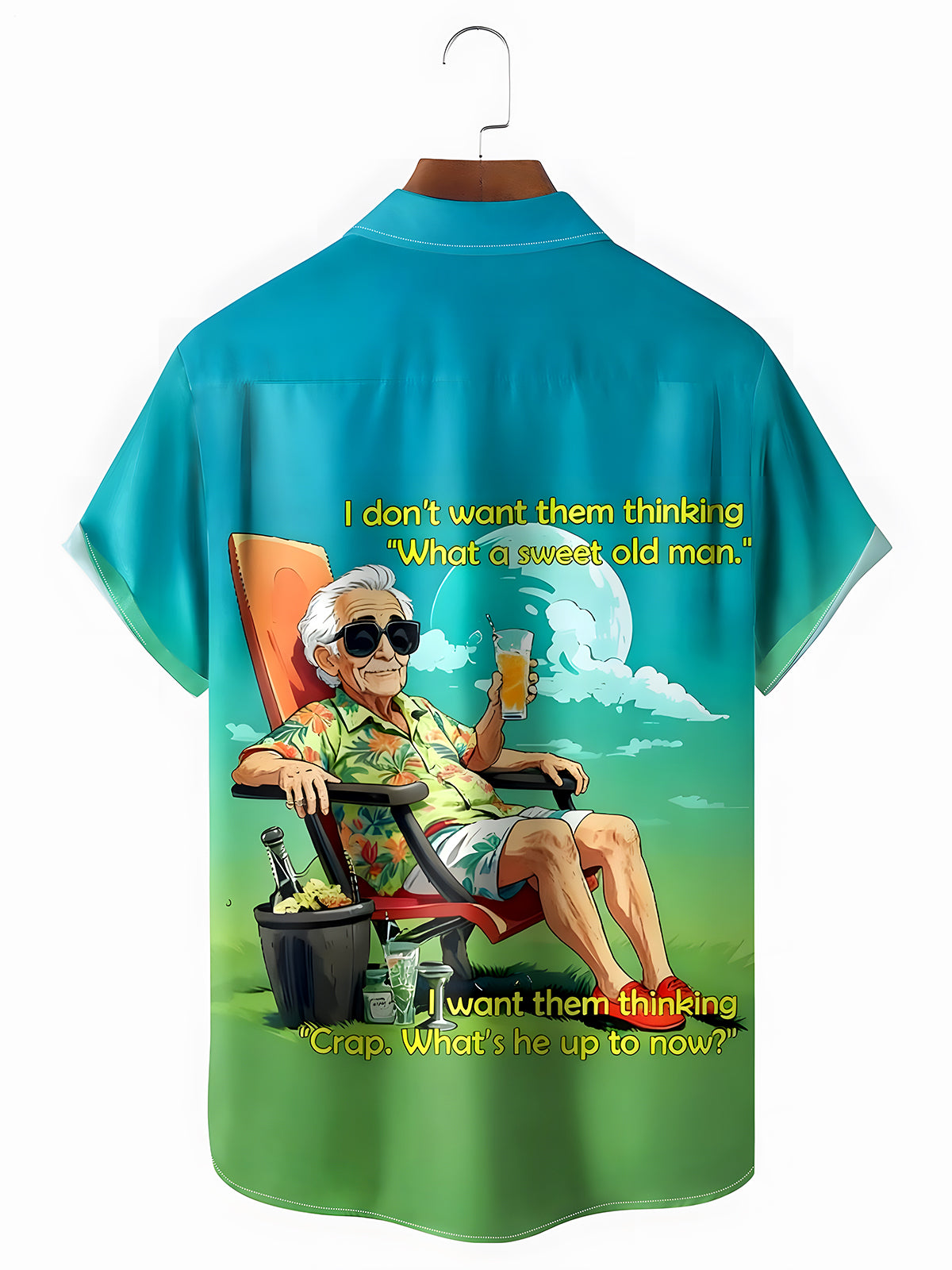 Funny Hawaiian Men's Pocket Short Sleeve Shirts