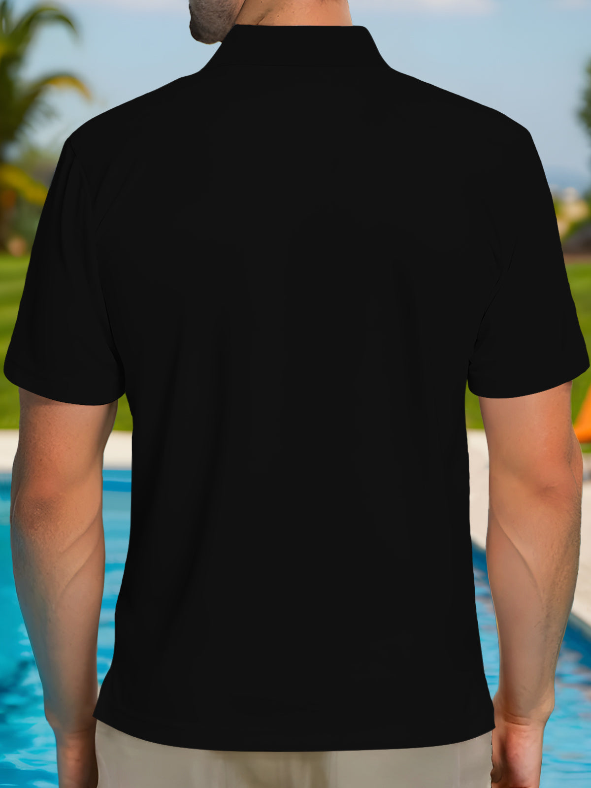 Geometry Men's Short Sleeve Button Polo Shirt