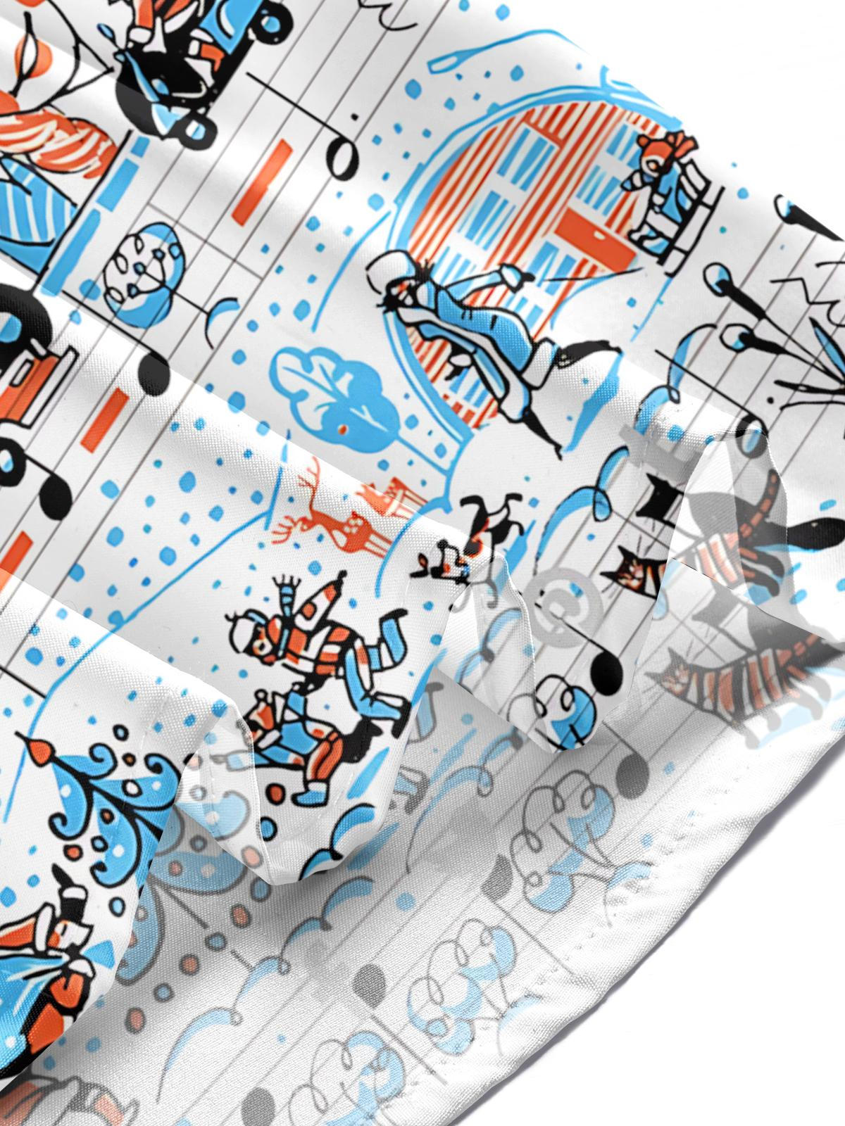 Christmas Note Fun Art Print Men's Pocket Long Sleeve Shirts